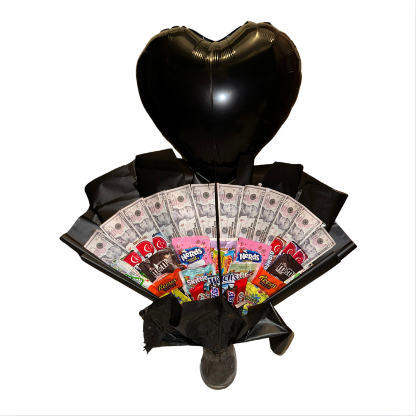 Candy/ Money/ Balloon Arrangement in Glass Cup