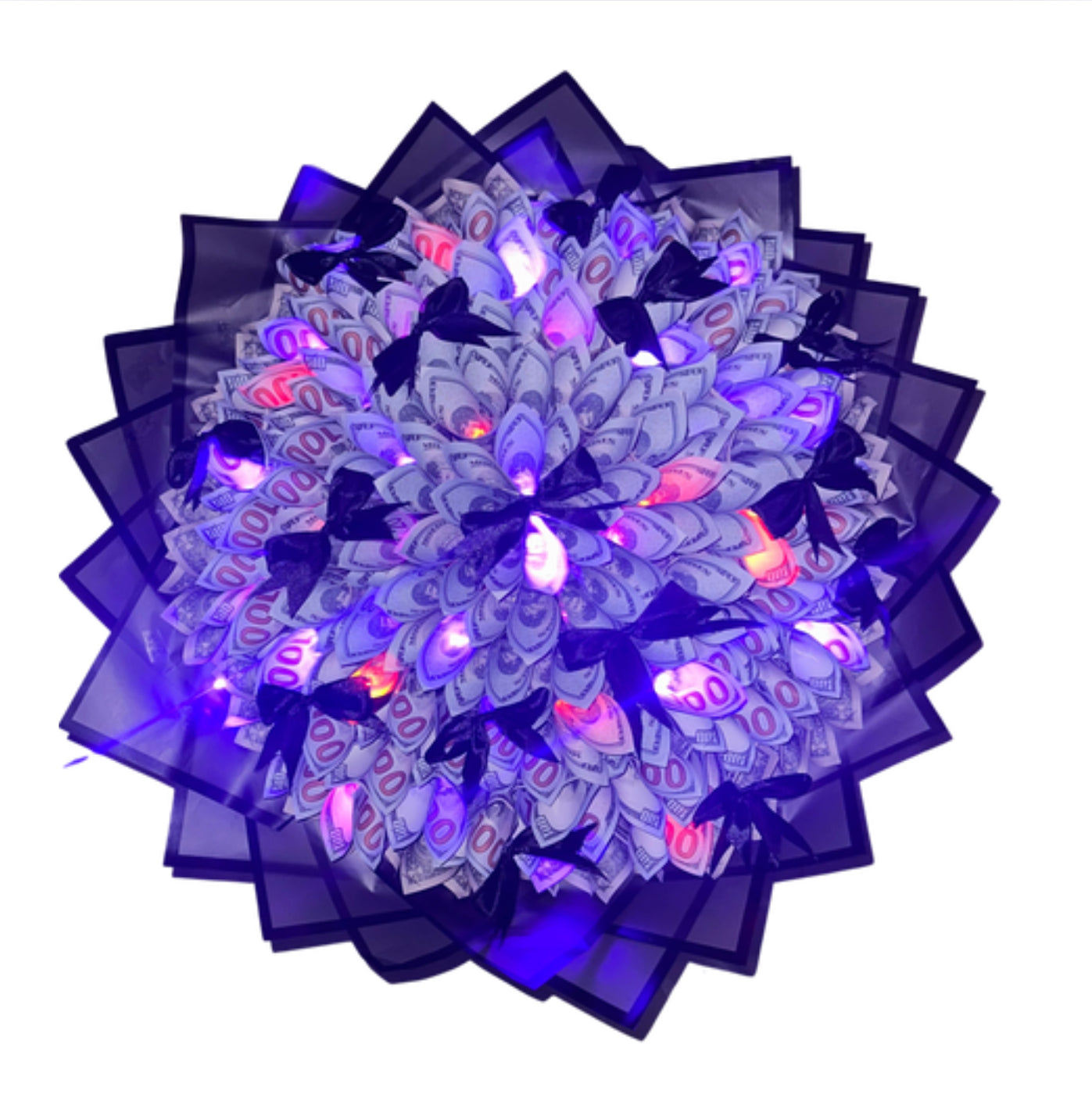 Bows All Over LED Light Money Bouquet