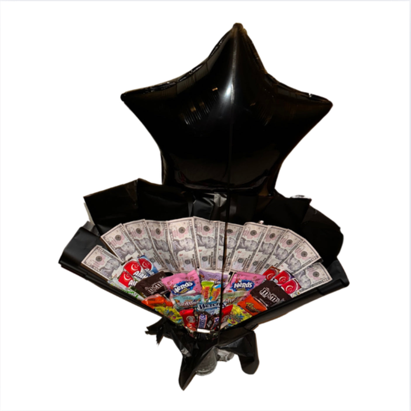 Candy/ Money/ Balloon Arrangement in Glass Beer Mug