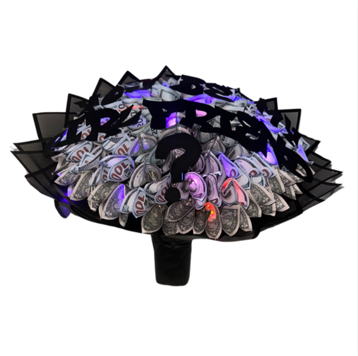 "Will You Be My Girlfriend?" LED Light Money Bouquet