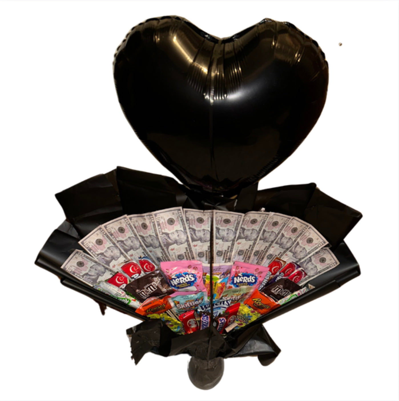 Candy/ Money/ Balloon Arrangement in Glass Cup