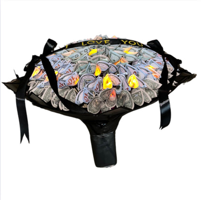 "I Love You" LED Light Money Bouquet "FOR CUSTUM MESSAGE CONTACT US*