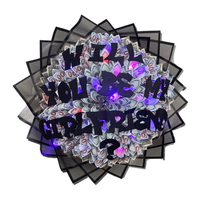 "Will You Be My Girlfriend?" LED Light Money Bouquet