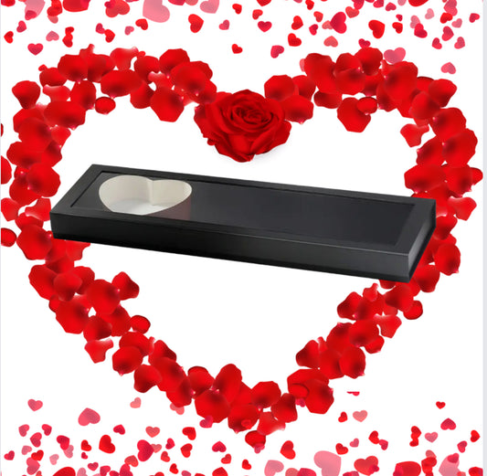 Black Heart Long Box with clear window