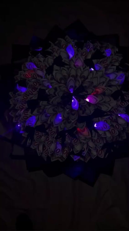 Bows All Over LED Light Money Bouquet