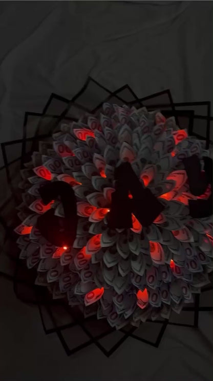 Customizable Name LED Light Money Bouquet *CONTACT US TO GIVE NAME*