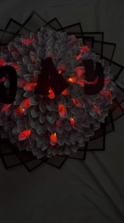 Customizable Name LED Light Money Bouquet *CONTACT US TO GIVE NAME*